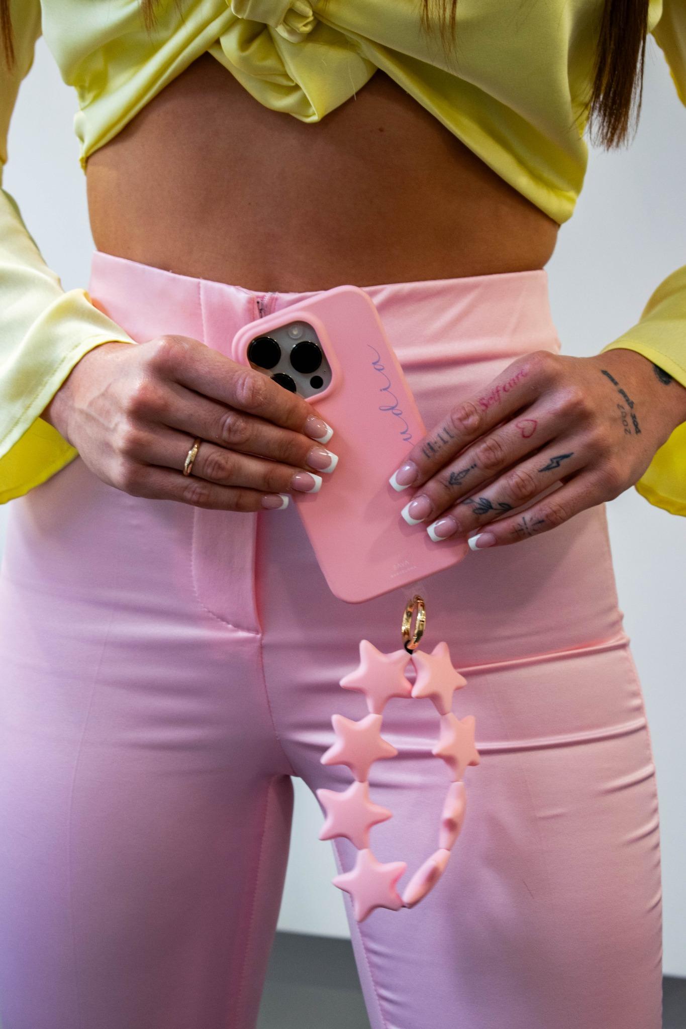 Correa de móvil Estrella Rosa