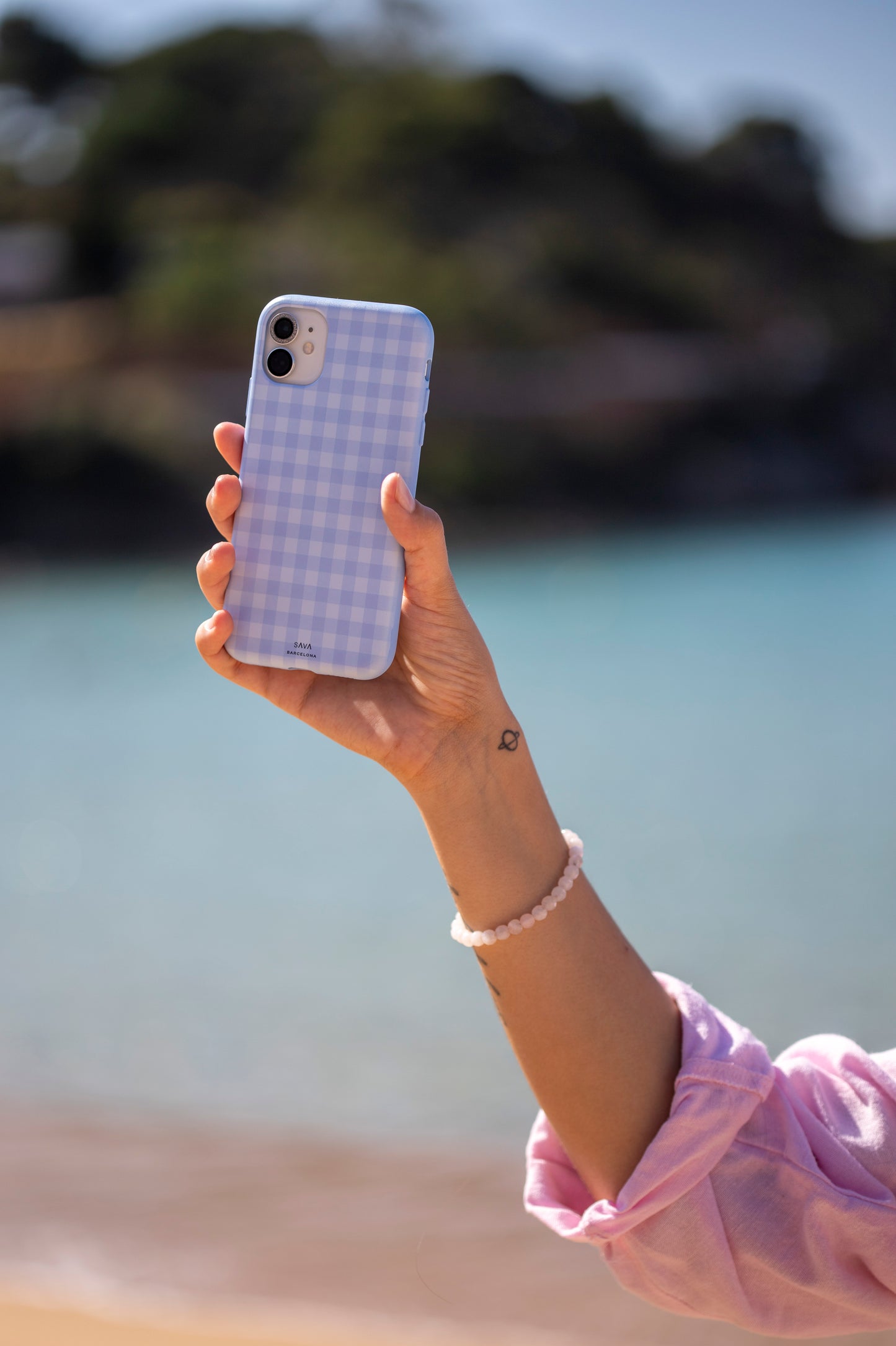 Funda de móvil Vichy Azul