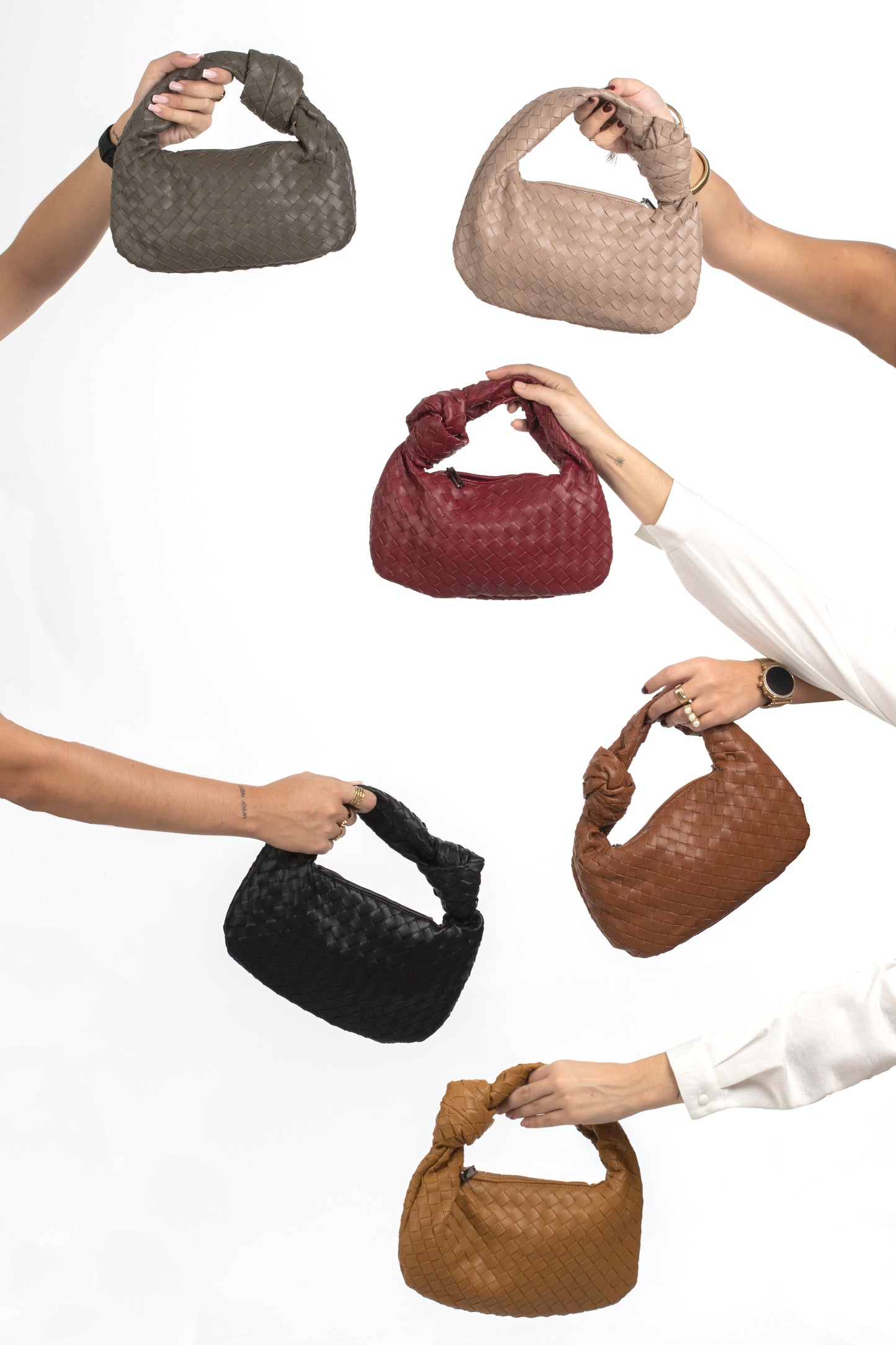 Bolso de Mano Nudo Camel