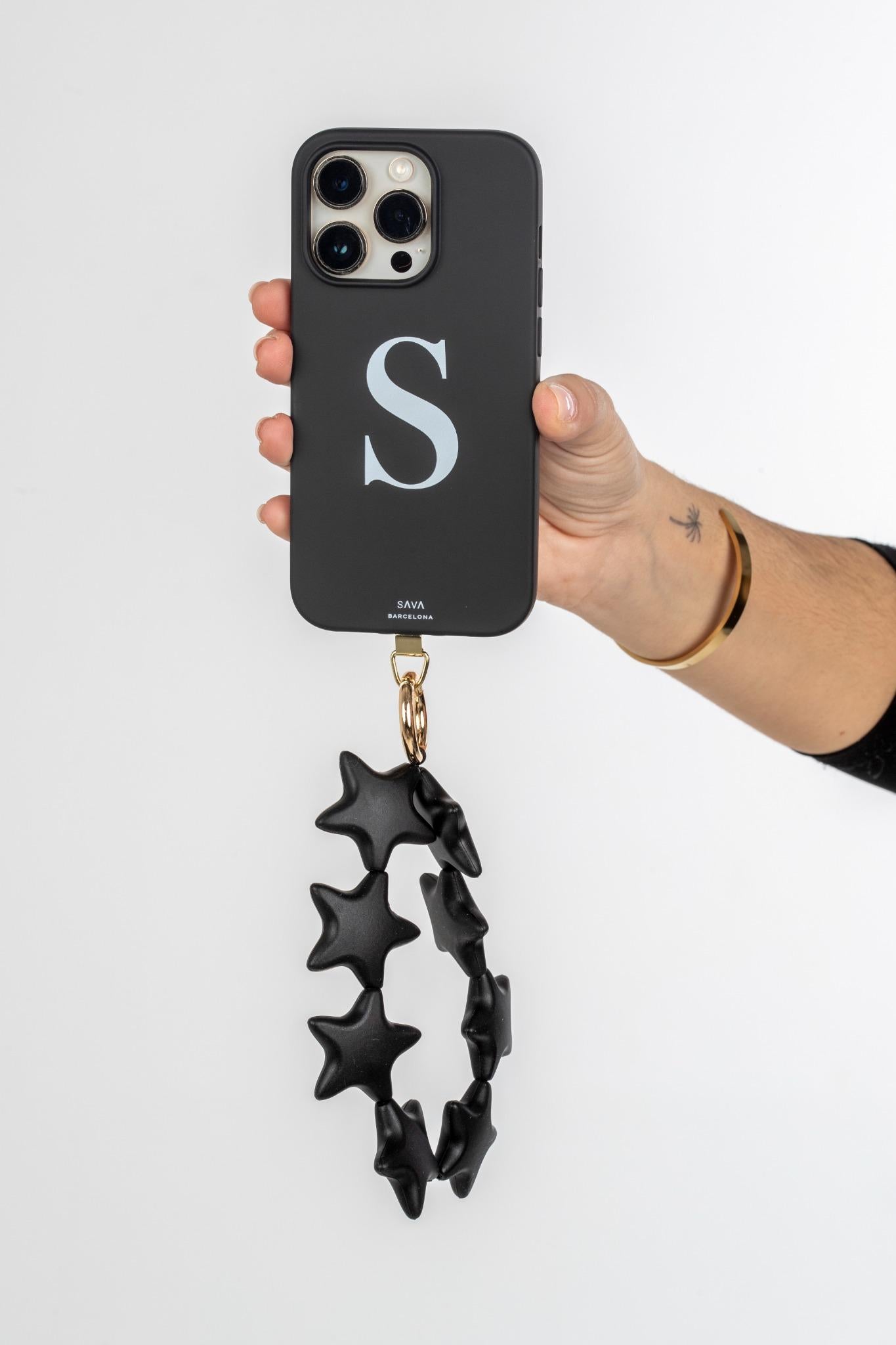 Correa de móvil Estrella Negro