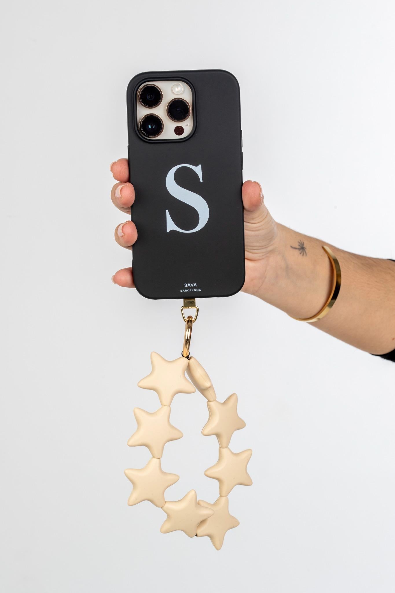 Correa de móvil Estrella Beig