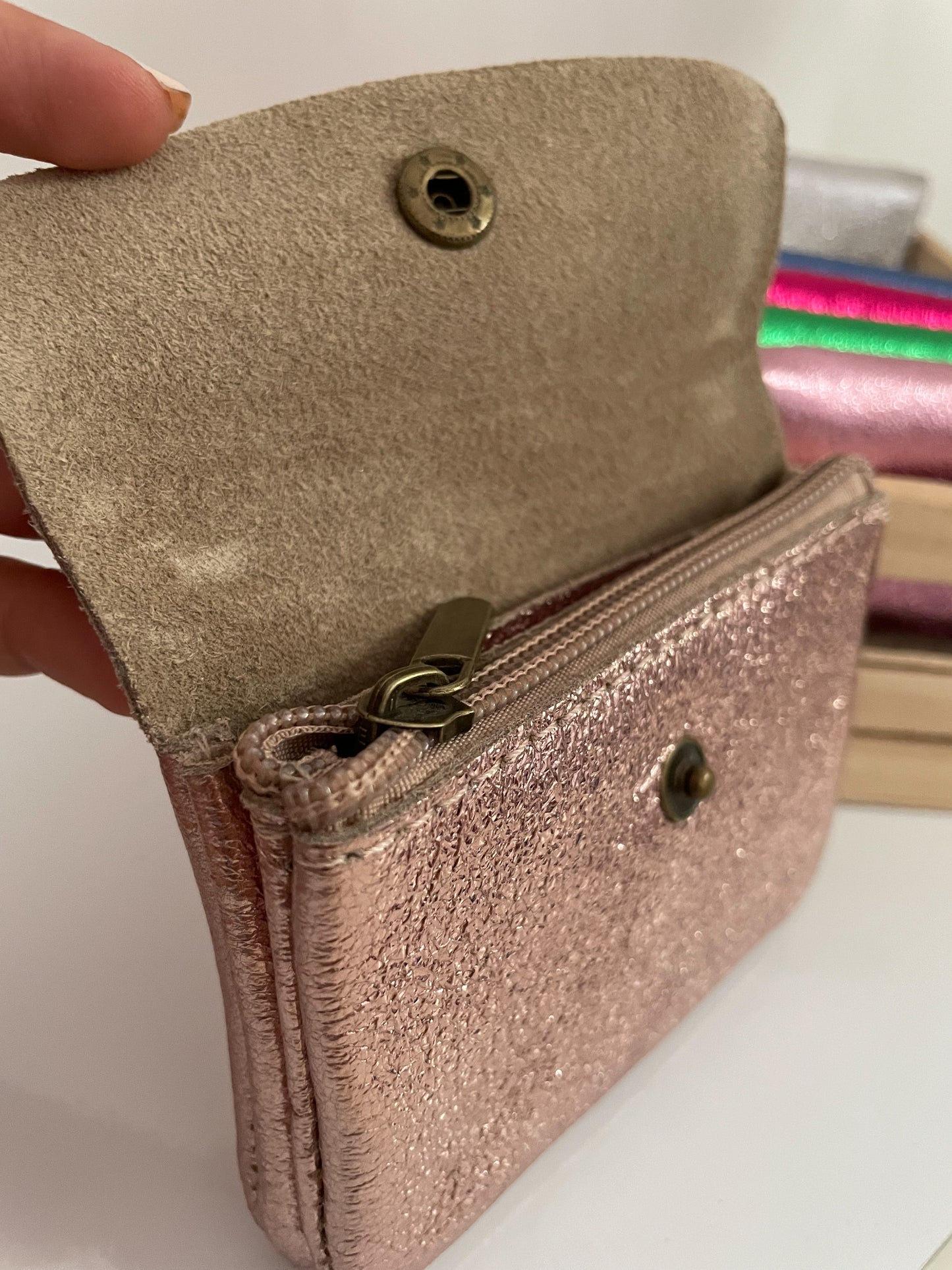 Monedero de Piel Champagne