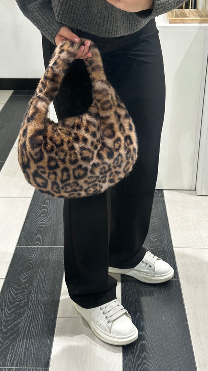 Bolso pelito leopardo claro