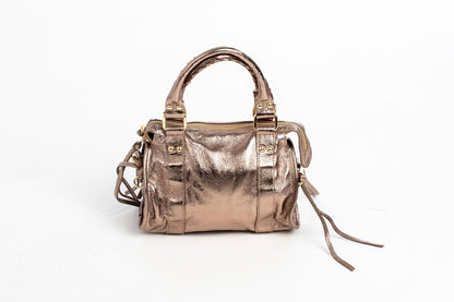 Bolso Piel City Cobre Metalizado