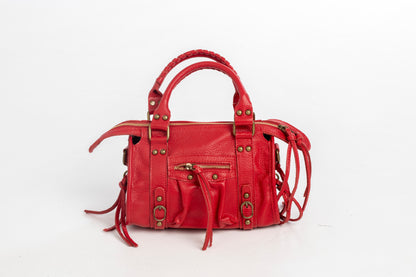 Bolso Piel City Rojo Mate