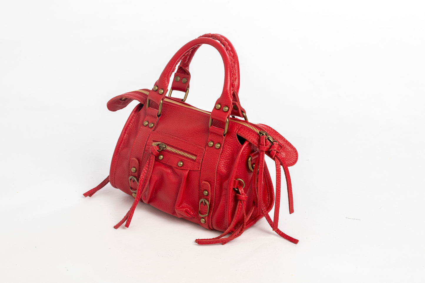 Bolso Piel City Rojo Mate