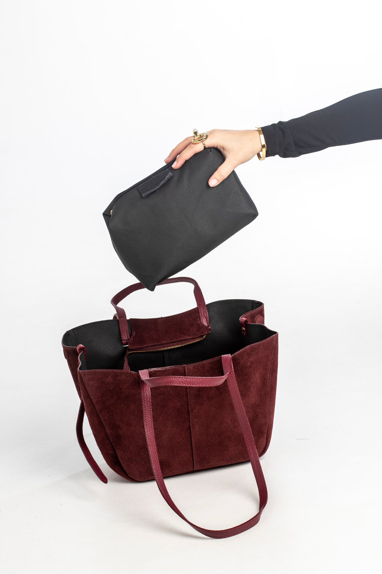 Bolso Tote Ante Granate