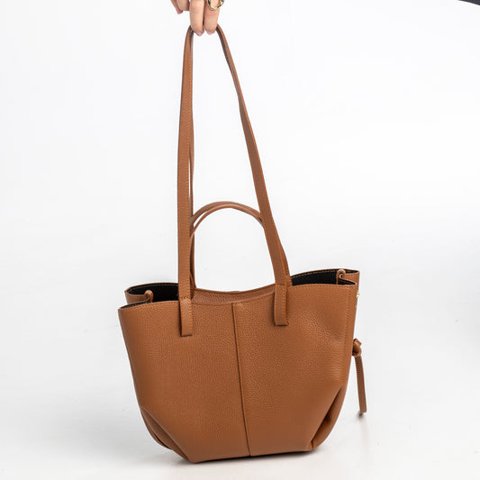 Bolso Tote Piel Taupe