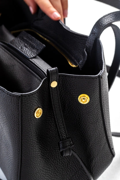 Bolso Tote Piel Negro