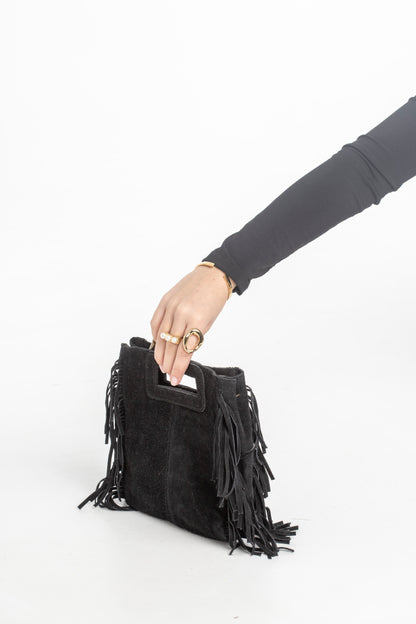 Bolso Flecos Negro