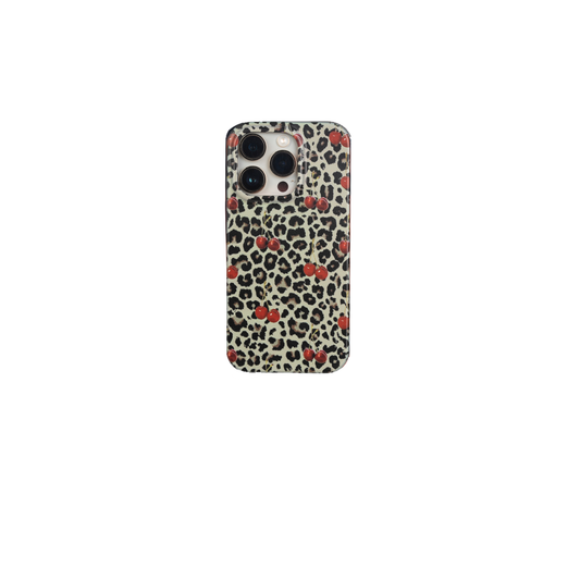 Funda de móvil Leopardo Cereza